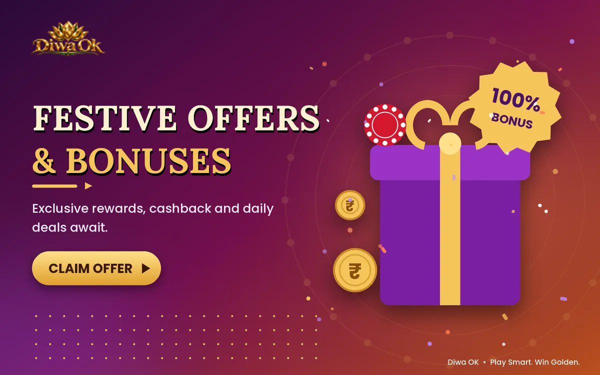 Diwa OK promotions banner with gift box and bonus badge